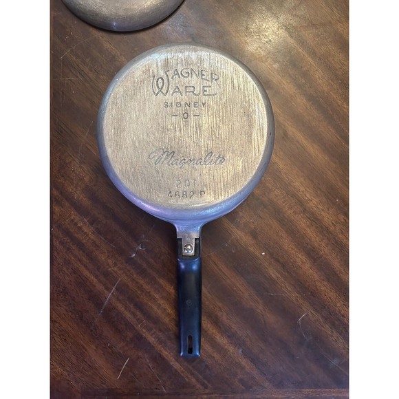 VTG Wagner Ware Magnalite 2 Qt Sidney 0 Pot with Lid 4682P DUAL SPOUT Sauce PAN - Picture 7 of 12